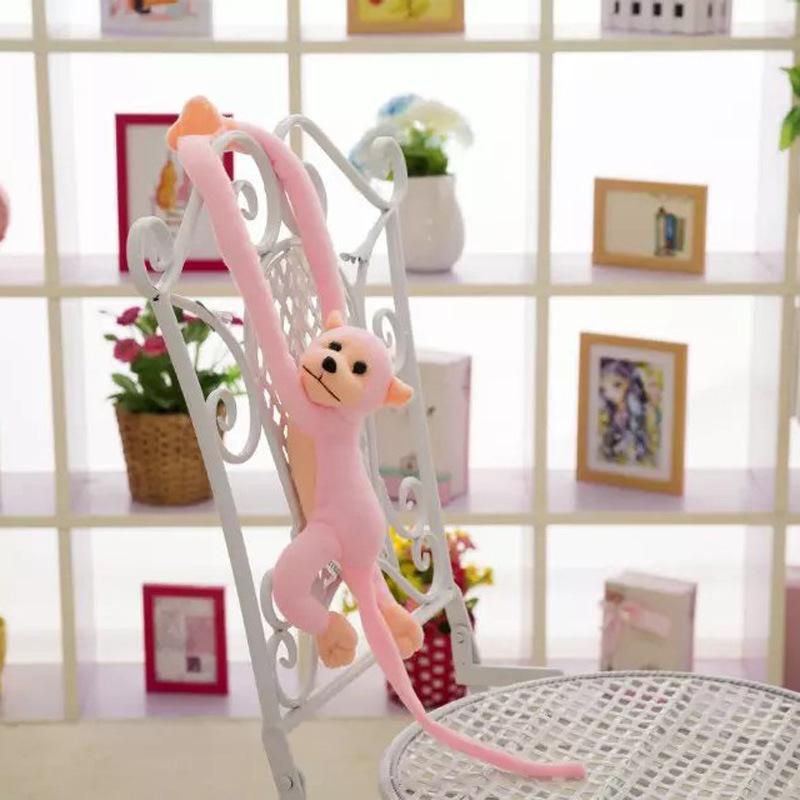 Păpușă maimuță pentru perdea Maimuță cu brațe lungi Jucărie de pluș Maimuță suspendată Cap de coliziune pentru mașină electrică Păpușă de cârpă Pandantiv mic pentru casă