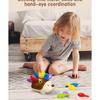 Montessori Hedgehog Toy, Fine Motor Skills Toy for Toddlers 2+ Years, Hand-Eye Coordination & Sensory Learning Toy for Kids 2 Years Old and Up