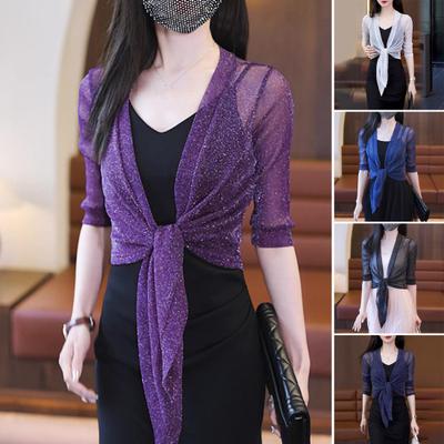 Γυναικείο Αντηλιακό Πουκάμισο με Μακρυμάνικο Μονόχρωμο Αντηλιακό Ζακέτα με Ριχτή Γραμμή