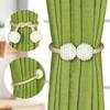 2026 Magnetic Curtain Tiebacks Braided Ball Buckle Punch Free Drapery Holdback Clips Tali Tirai Magnetik