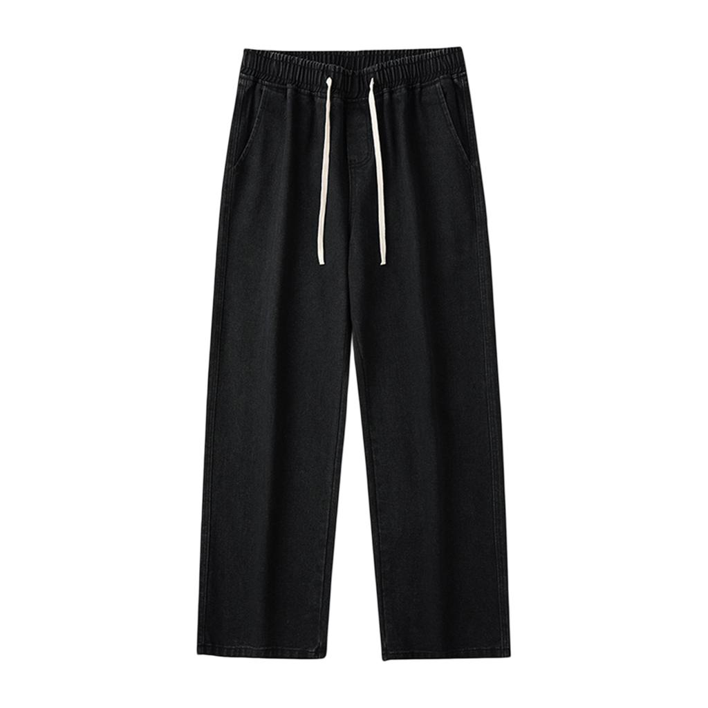 Herren-Jeans Relaxed Fit mit Kordelzug Taille Lässige Jeans mit geradem Bein Geeignet für den täglichen Gebrauch und Aktivitäten