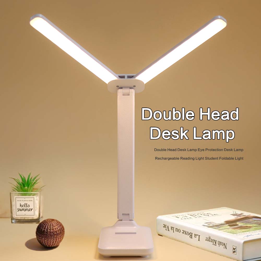 Touch Control LED Desk Lamp Eye Protection Foldable Reading Light Dimmable Table Lamp Bedside Use