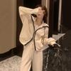 Korean Style Women's Casual Autumn Two-Piece Set: Trendy Loose-Fit Running Suit