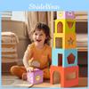 Wooden Educational Stacking Blocks Set For Toddlers With Geometric Shapes And Cognitive Play