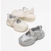 Children's Rhinestone Durian Sole Girls Hollow Running Shoes 2025 Spring Mesh Breathable Little Girl Light Sports Shoes