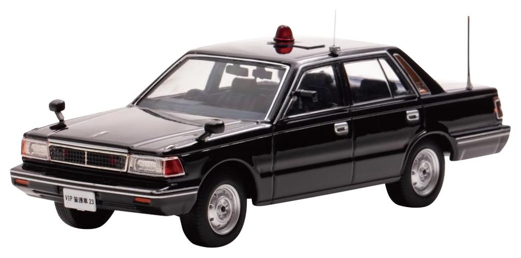 RAI'S 1/43 Scale Nissan Cedric (YPY30 Modified) 1985 Police Headquarters Security Department VIP Protection Vehicle, Finished Model, H7438503