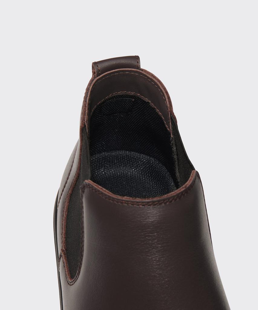 Musinsa Standard Round Low Cut Injection Chelsea Boots [Dark Brown]