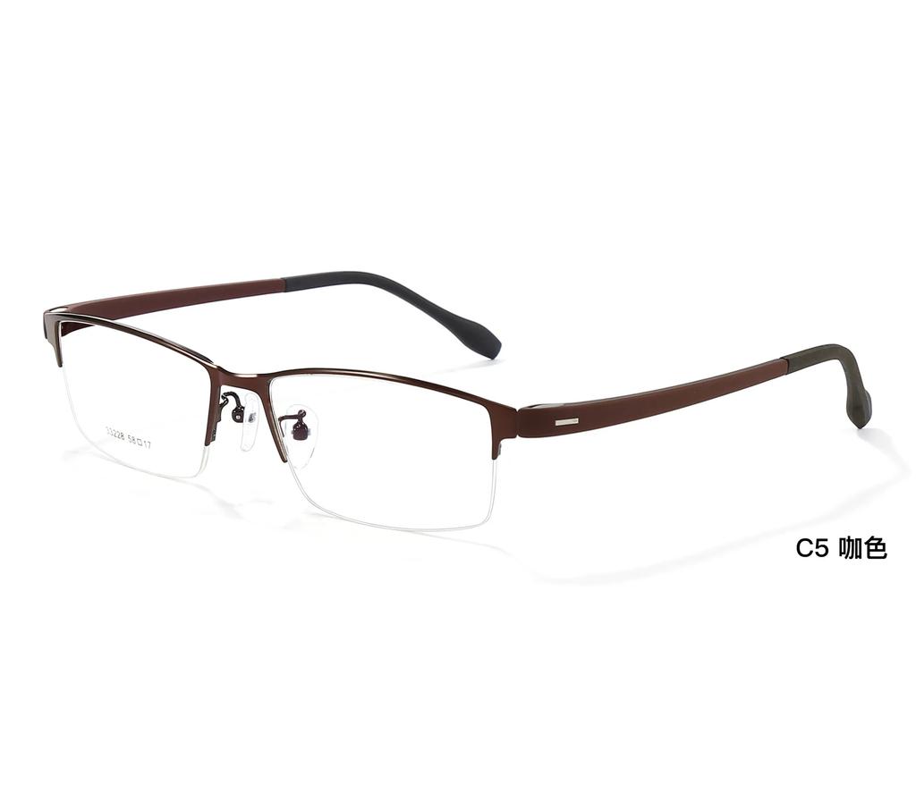 Prescription Glasses Men Half Frame Big Size 150mm Progressive Multifocal Presbyopia Glasses Prescription Glasses for Distance