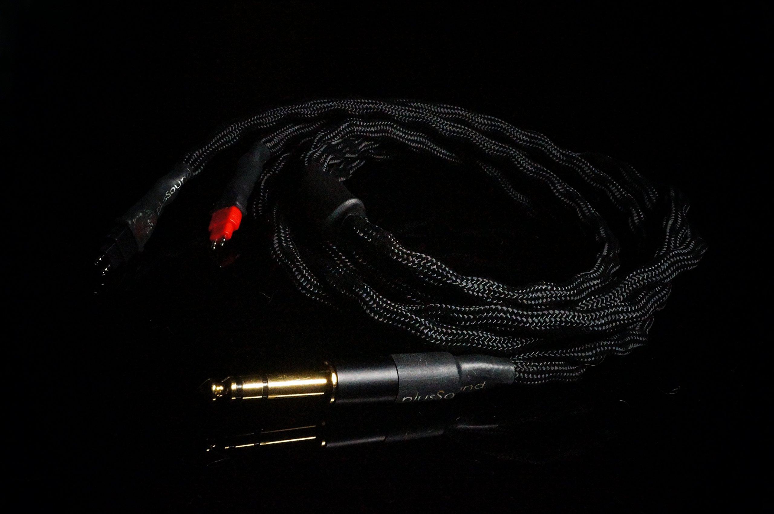 

Flagship PlusSound LR Series Custom Cable for Sennheiser and Headphones HD650, HD600, HD25-12 чёрный