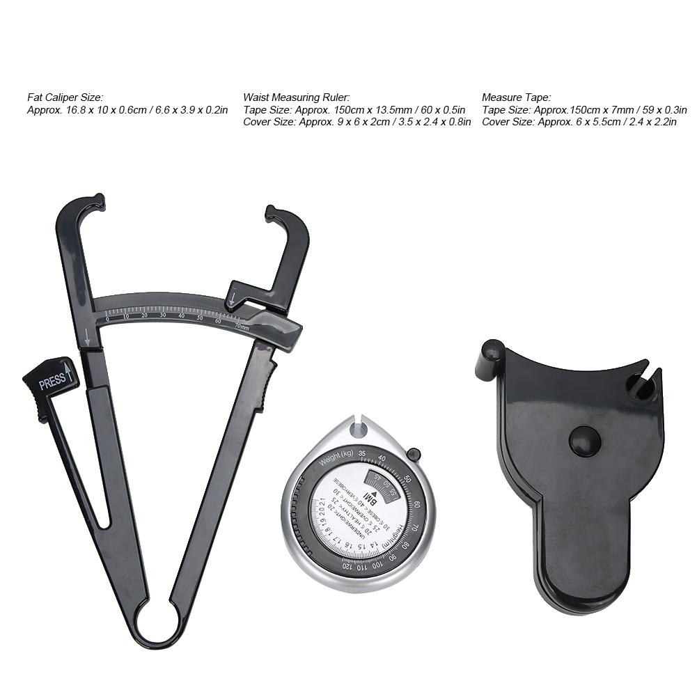 Fat Caliper Body Measuring Ruler Measure Tape for Waist Leg Arm Measurement Tools