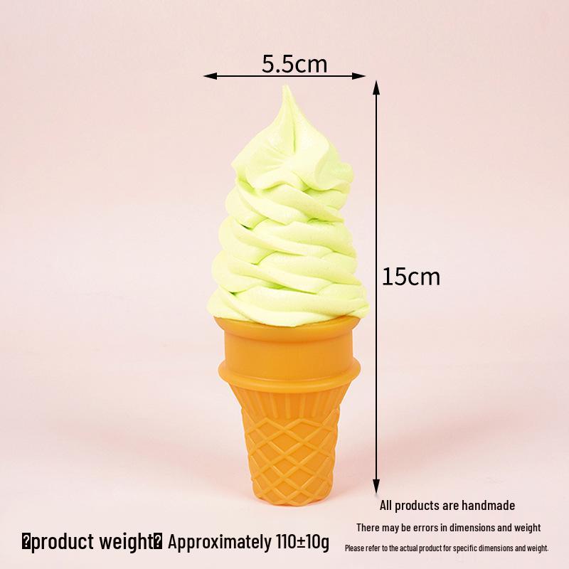 Simulated Crispy Cone Ice Cream Display Model for Shop Decorations