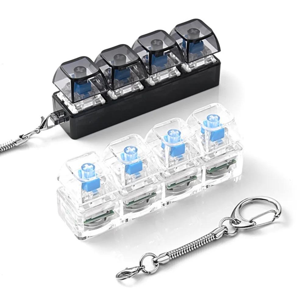 -Led Fidget Button 4Eys Keyboard Tester; Mechanical Keycap Toy For Stress Relief...