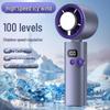 Portable High-Speed Bladeless Mini Fan with Digital Display and Cooling Ice Pack