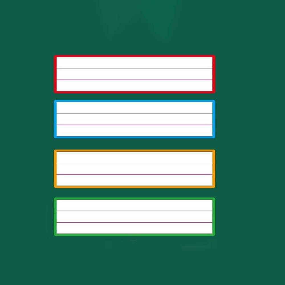 4pcs Magnetic Whiteboard Stickers Four Line Writing Magnets Sentence Strips  Homeschool 4 PCS / SET