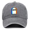 Colorful ghost print baseball cap suitable for daily dressing up and Halloween parties, adjustable outdoor sun protection hat