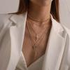 Fashion Cross-Border Sold Jewelry Fashion Cross Queen Head Pendant Necklace Female Elegant Multi-Layer Rose Necklace