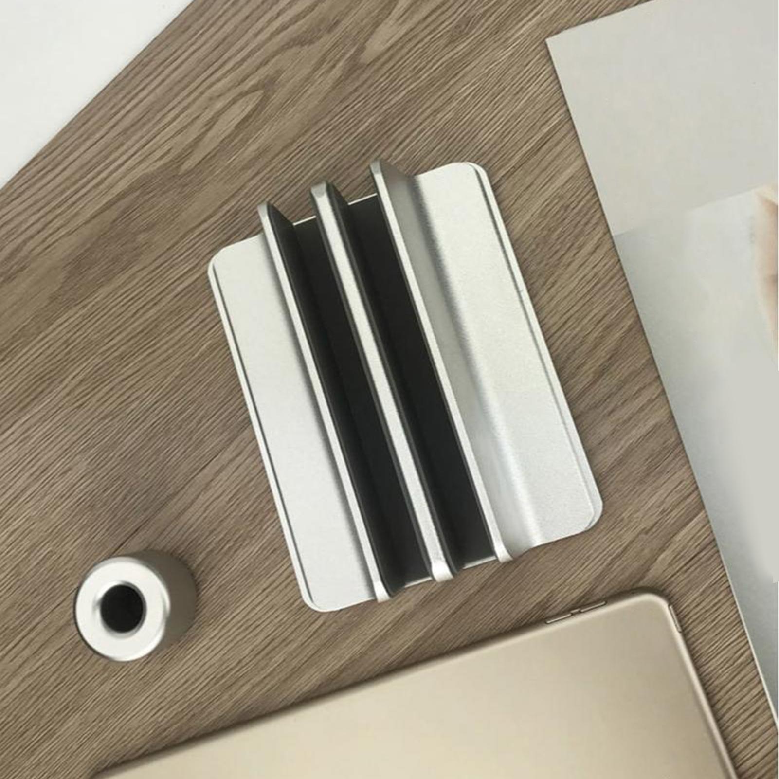 

Вертикальная подставка для ноутбука, настольная подставка с 2 слотами, держатель с регулируемой док-станцией, подставка для ноутбука из алюминиевого сплава серый