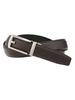 [Suit Square] Men's Business Belt, Smooth Leather, Cowhide, Silver Buckle