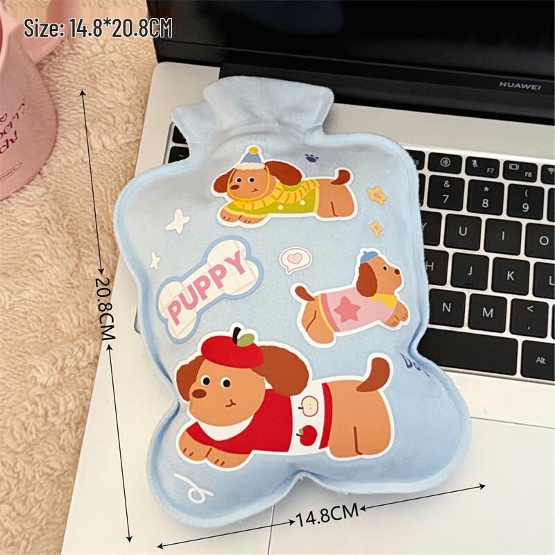 Baizi'en Cute Cartoon Flocking Hot Water Bottle