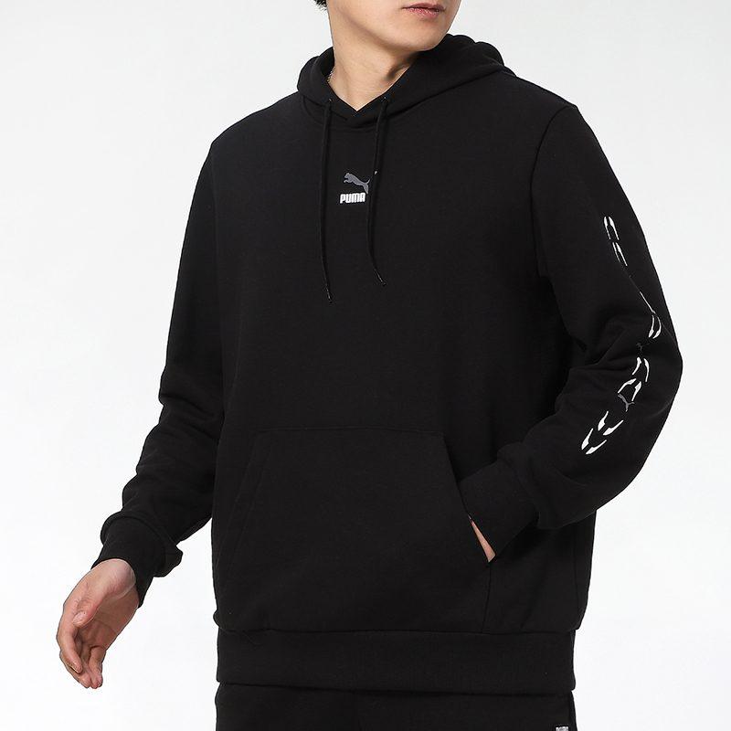 PUMA Sweatshirts Men's Black Hooded Moderate Regular 531243-01