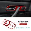 Real Soft Carbon Fiber Trim Sticker For Mercedes Benz SLK R170 1996 1997 1998 1999 2000 2001 2002 2003 Inner Door Handle frame