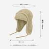 All-inclusive lace-up wool hat modified face shape warm flying hat men's autumn and winter knitted teddy fleece ear protection Lei Feng hat women