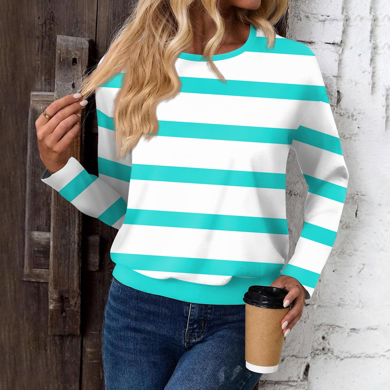 

Женский модный повседневный топ с длинными рукавами и принтом, открытыми плечами и круглым вырезом S