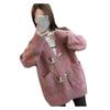 Autumn and winter new knitted cardigan jacket women's versatile loose lazy style casual medium and long sweater women
