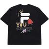 New FILA T Shirt Unisex Pitch Black T11U26104-BK