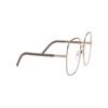 Prada Temple Logo Metal Rectangular Optical Frame Women's Rose Gold