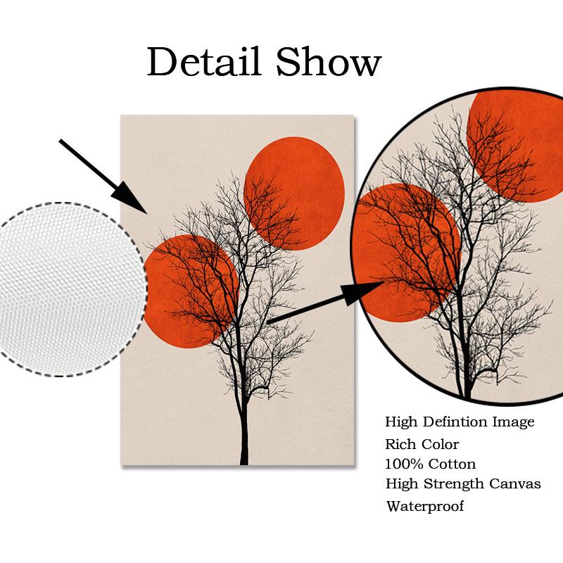 Poster abstract în stil nordic, imprimare peisaj de dimineață de iarnă, imagine de perete, pictură pe pânză, decor scandinav