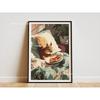 Tiger Pizza & Duck Wine Party Art Canvas Printing Cute Quirky Animal Wall Art Posters for Modern Restaurant Kitchen Home Decor