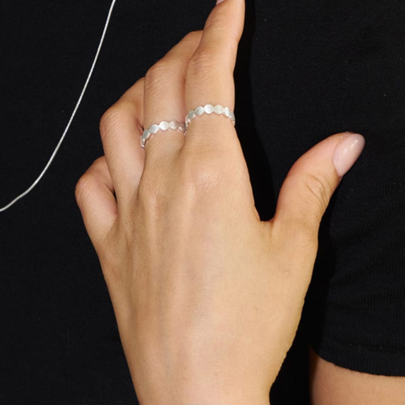 SULTANA Shimmer Grain open ring