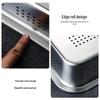 304 Stainless Steel Rectangular Drainer Colander