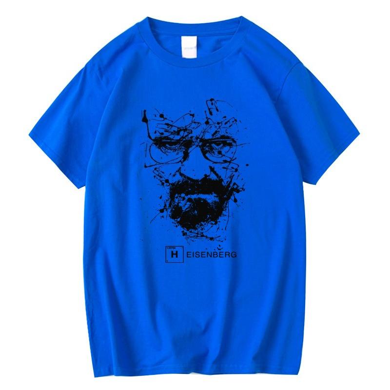 Unisexs HighQuality Pure Cotton Casual TShirt Trendy Short Sleeve Tops with Heisenberg Print from TV Series Breaking Bad