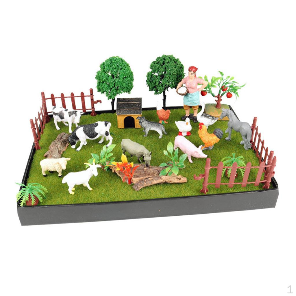 Animal Figures Micro Scenery Board Decoration Kids Playset