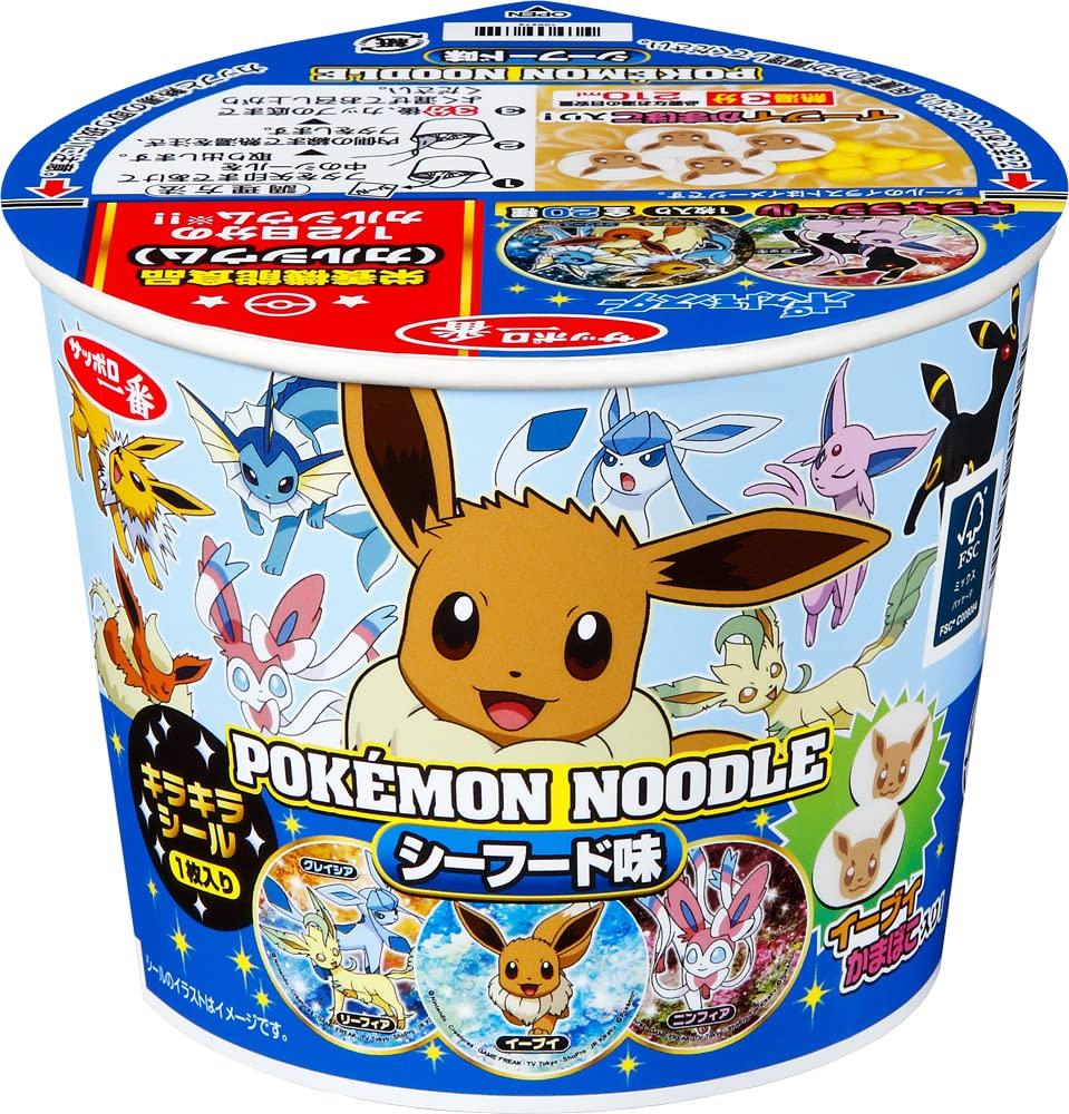 Sanyo Sapporo Ichiban Seafood 37g x 12 packs Pokémon Noodles, Flavor,