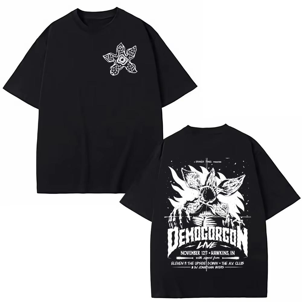 

Eddie Munson The Demogorgon Hunter Pure Cotton Mens Shirt Cannibal Flower Monster Graphic Short Sleeve Men and Women Tshirts S