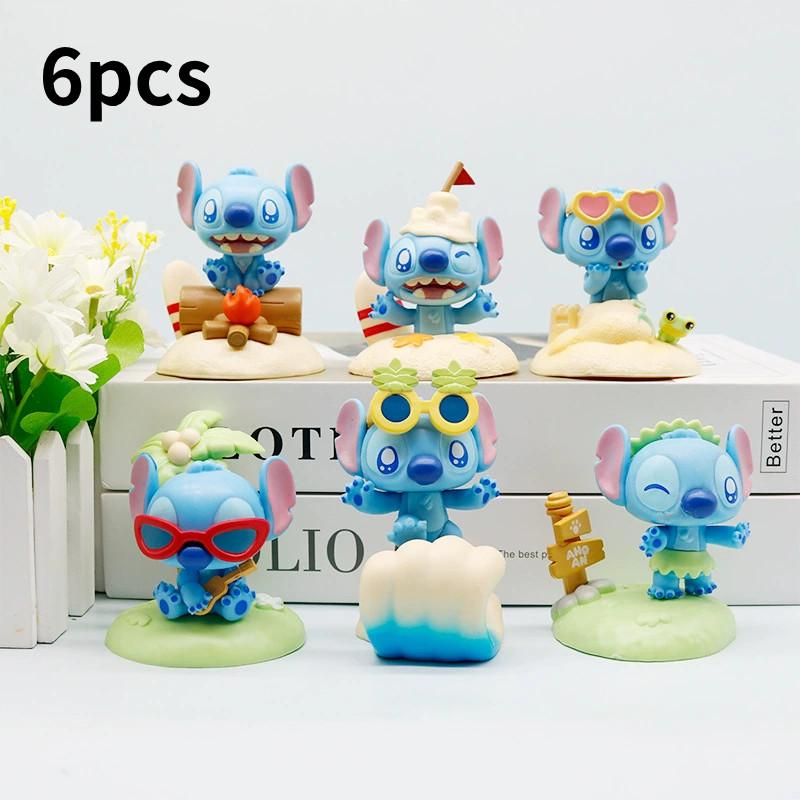 Pvc Beach Stitch Action Figures Model Toy Tabletop Decoration Cute Kids Gifts