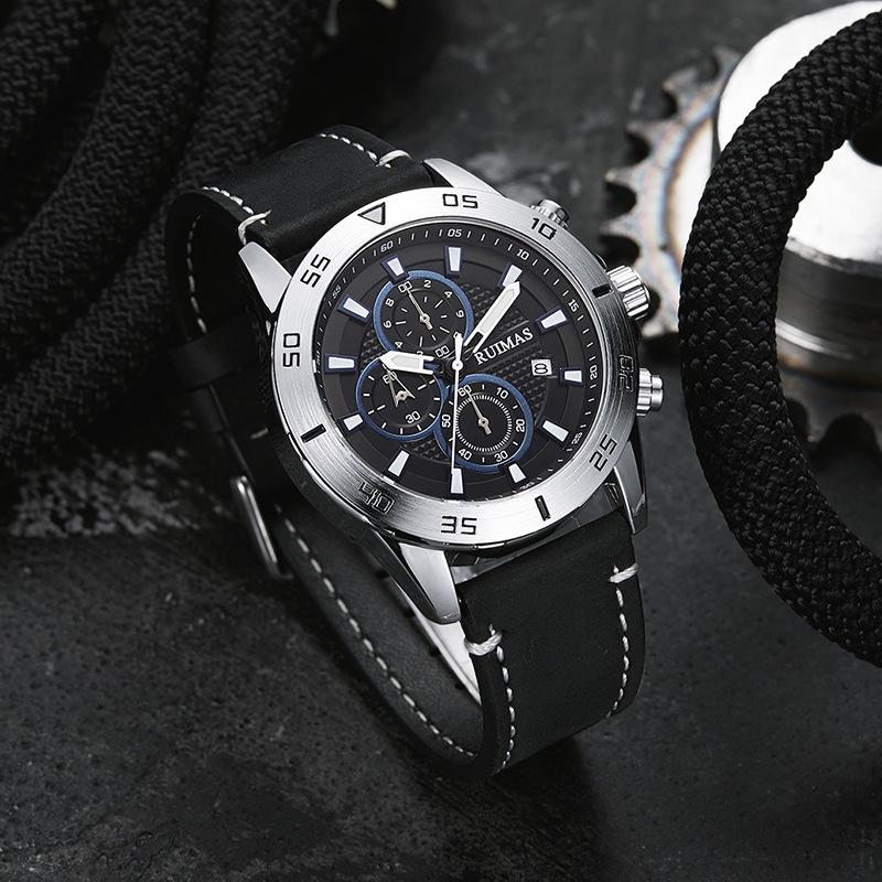 Multifunctional Chronograph Sports Watch Men'S Watch, Luminous Calendar Quartz Watch 572
