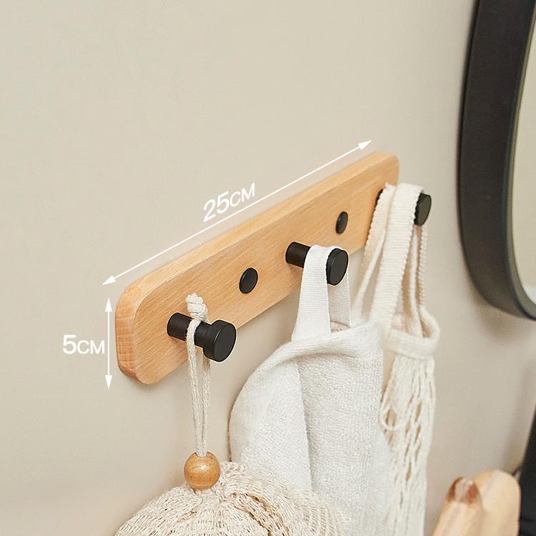 

Wooden Bathroom Wall Hook Coat Towel Hooks Black Bedroom Row Hook Coat Hat Hook Bathrobe Hook Bathroom Hardware