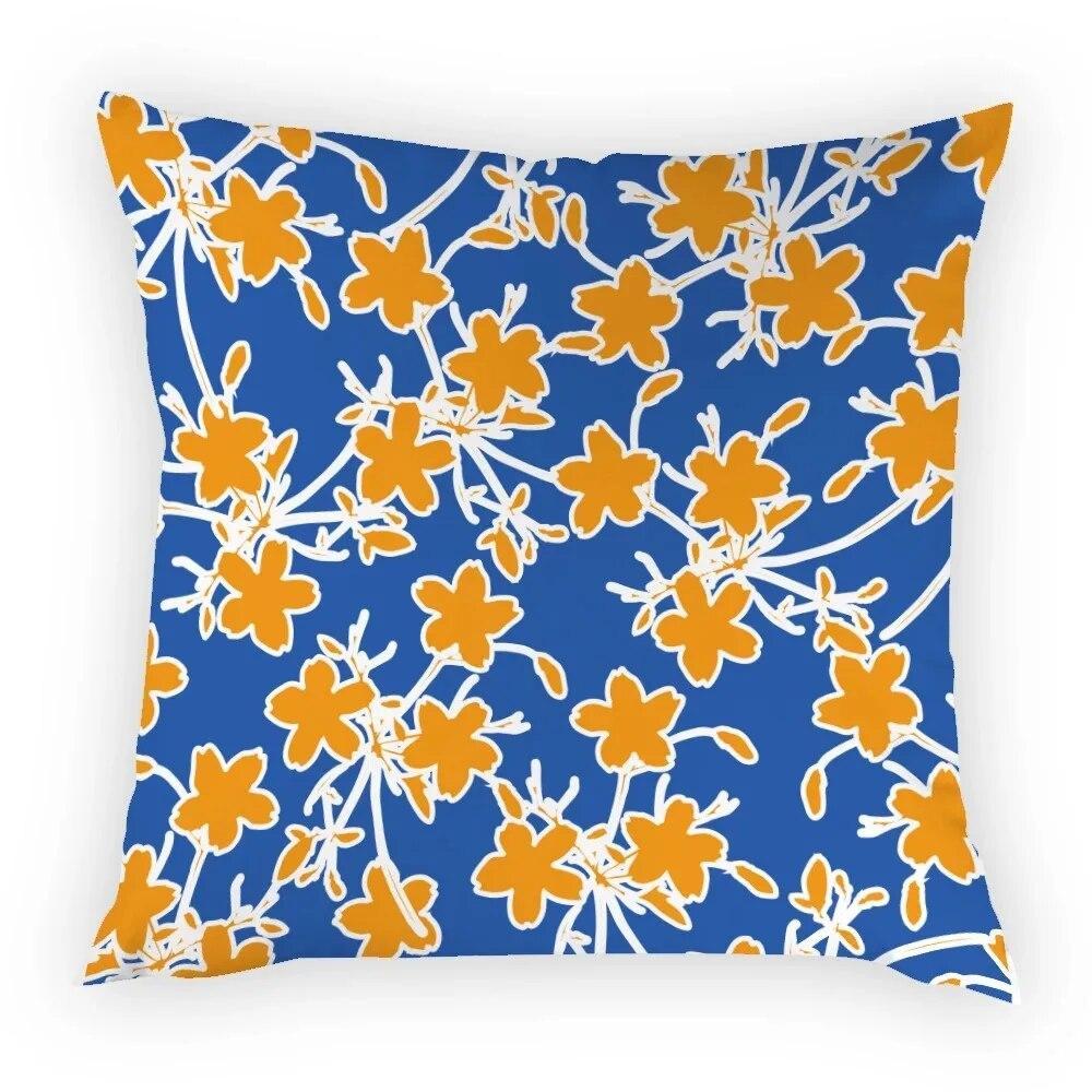 Dekorativt blomstertrekk til putevar sofa hjemmedekor farger