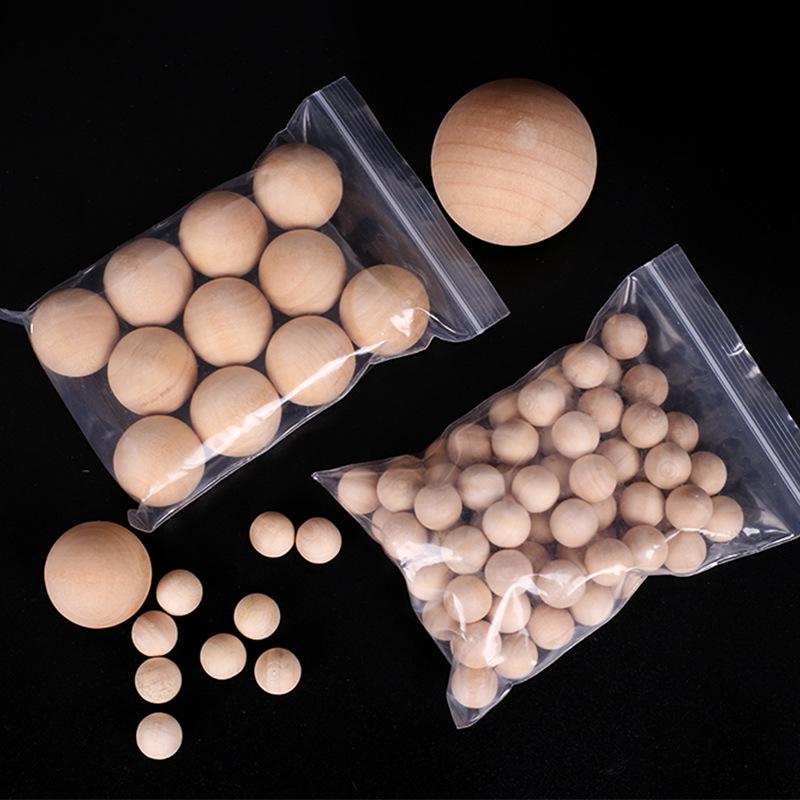 Handmade Solid Wood Round Beads for DIY Jewelry - Various Woods