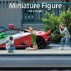 1:64 Scale Hand Painted Resin Collectible Figure Miniature Model Accessories Realistic Photographer Figure Model Gift