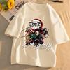 2026 Demon Slayer Main Team Printed Cotton Tshirt Summer Breathable Loose Cool Tops For Adults Kids Couple Family Y2k