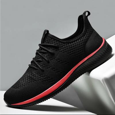 Herren Freizeitschuhe Mode Atmungsaktive Walking Mesh Flache Schuhe Sneaker Für Herren Fitnessstudio Vulkanisierte Schuhe Schwarze Sneaker
