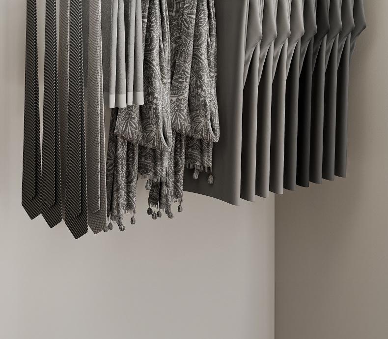 Multi-Layer Stainless Steel Folding Pants Hanger with Pull-Out Clips