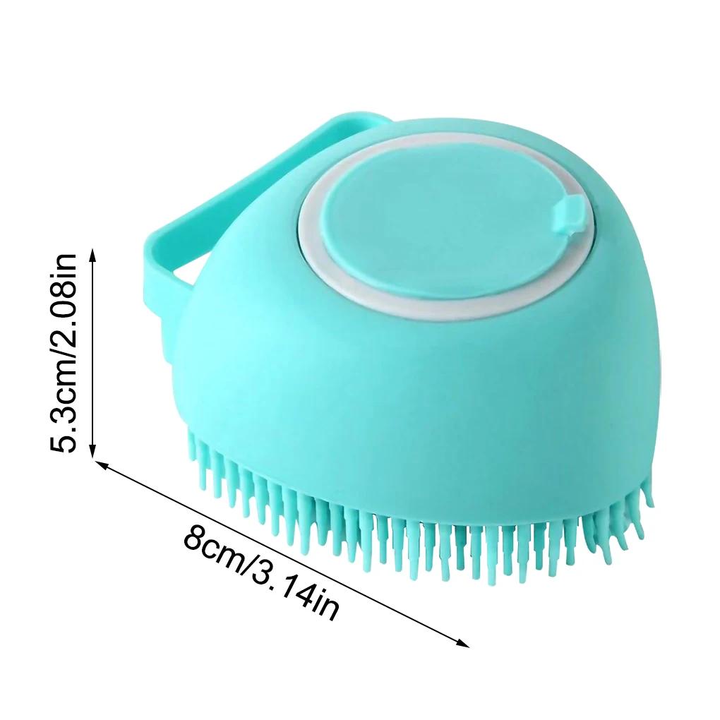 Silicone Bath Brush Shower Massage Scrubber Body Skin Exfoliating Scrubbing Tool Pet Dog Cat Silicone Bath Massage Brush