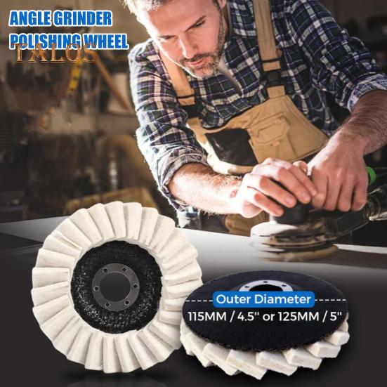 

1/2/5 шт. 4,5 дюйма/5 дюймов шерстяной войлочный лоскутный полировальный диск шерстяной круглый полировальный круг для металла мрамора камня мебели автомобильного воска 4.5inch 1pc