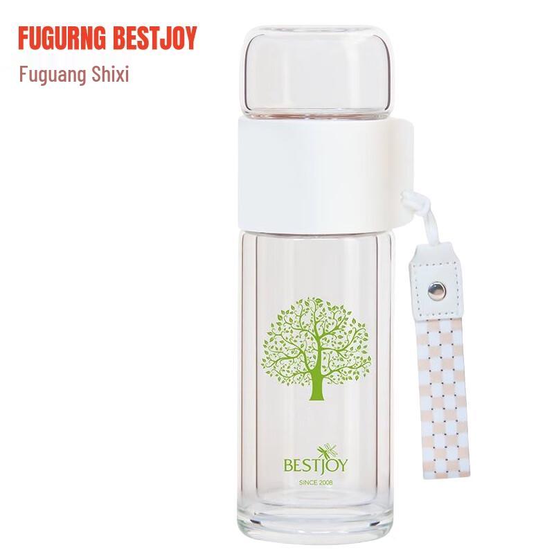 Fuguang Antibacterial Double-Wall Glass Tea Infuser Bottle